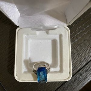 Silver 925 and teal stone ring